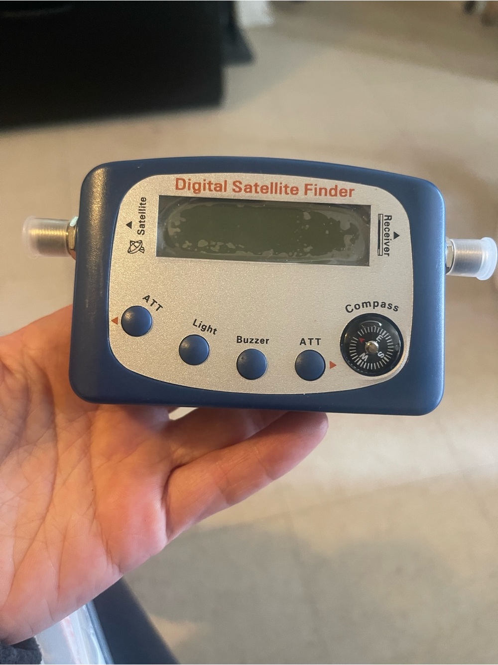 Digital Satellite Finder Signal Meter - Blue